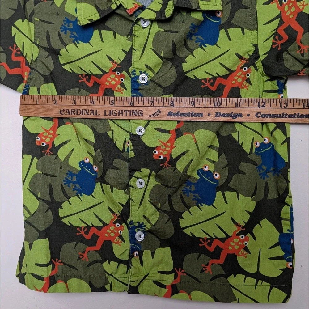Gymboree Jungle Explorer Tree Frogs Friends Button Up 2012 Boys Size 4T